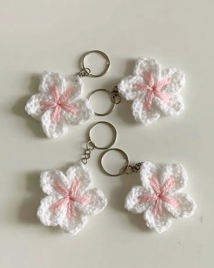 Sakura Flower Keychain